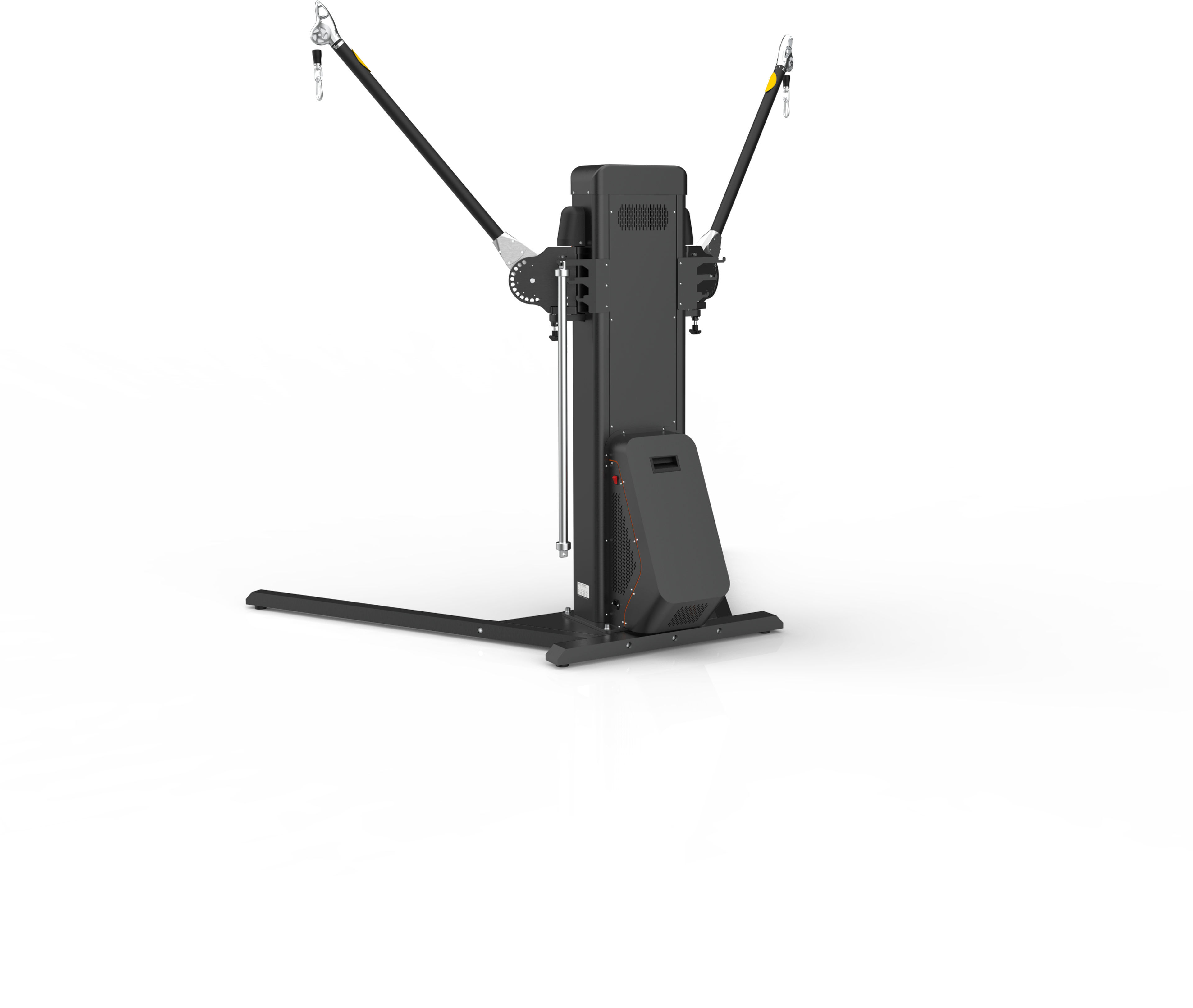 Thumbnail: DFX Servo Trainer T232 from the rear left: servo housing and cable guides at the back, arms raised, T-shaped floor base