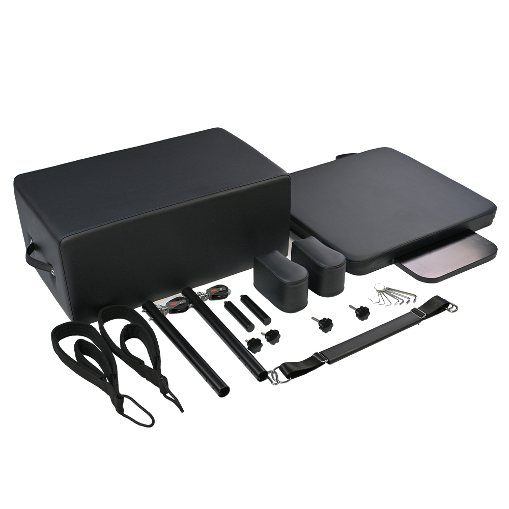 Essence Pilates Reformer – Aluminium All Black Full Track thumbnail 4
